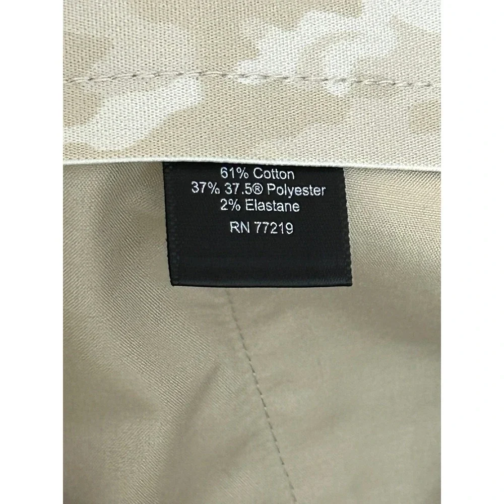 Awearness Kenneth‎ Cole Mens 46 Chillflex Performance Slim Fit Khaki Shorts Tan